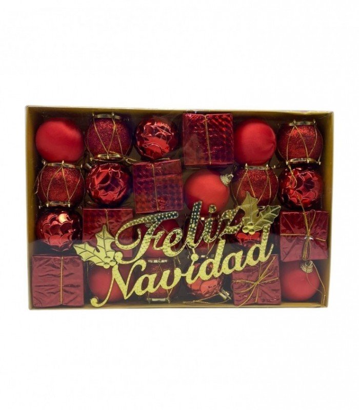 NAVIDAD PELOTA 25PCS SURT. (SUP2375)