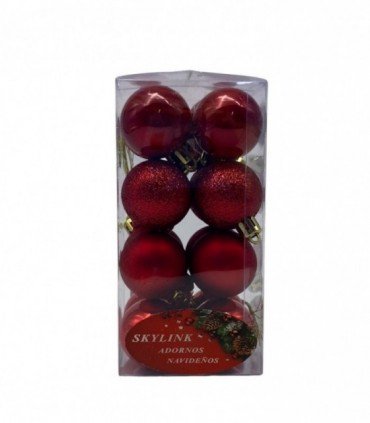 NAVIDAD PELOTA 16PCS 4CM (SKY-4C)