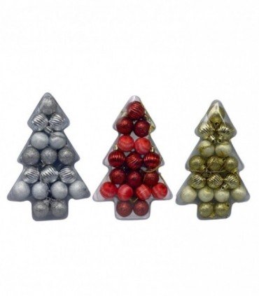 NAVIDAD PELOTA 17PCS 3CM. (SUP2220)