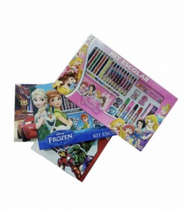 CARTUCHERA 32PCS CARS/FROZ/PRINC. (32PC)