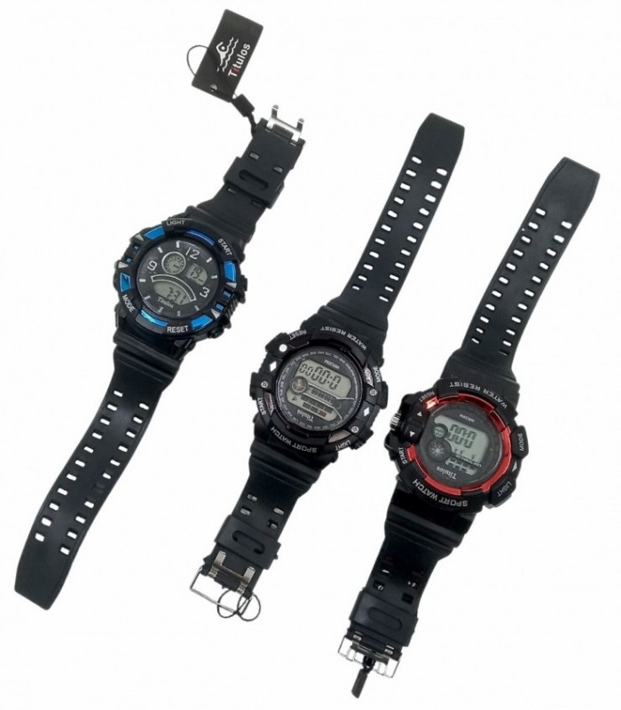 RELOJ C/ MALLA NEGRA (L2)
